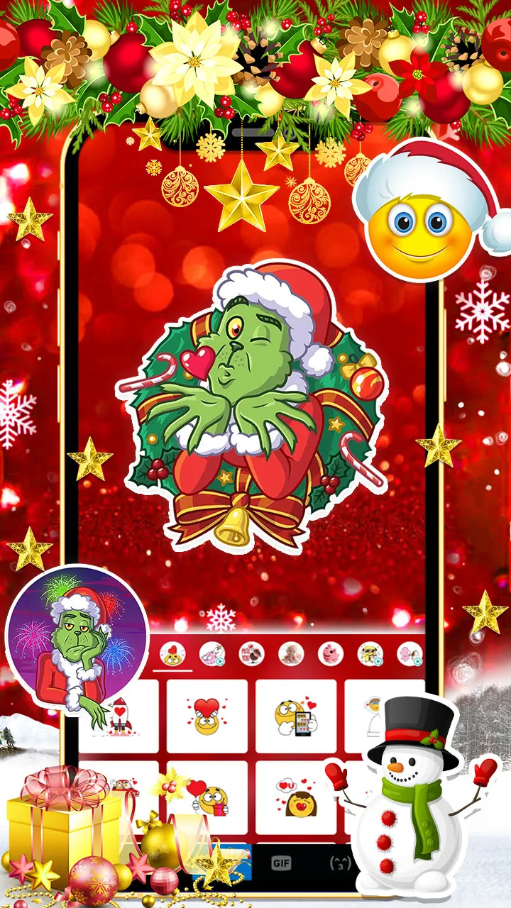 Gold Red Christmas Theme | Indus Appstore | Screenshot