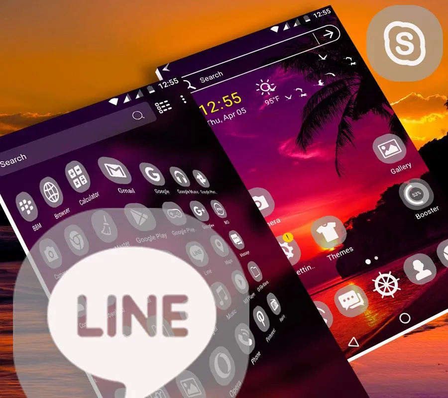 Sunset Launcher Theme | Indus Appstore | Screenshot