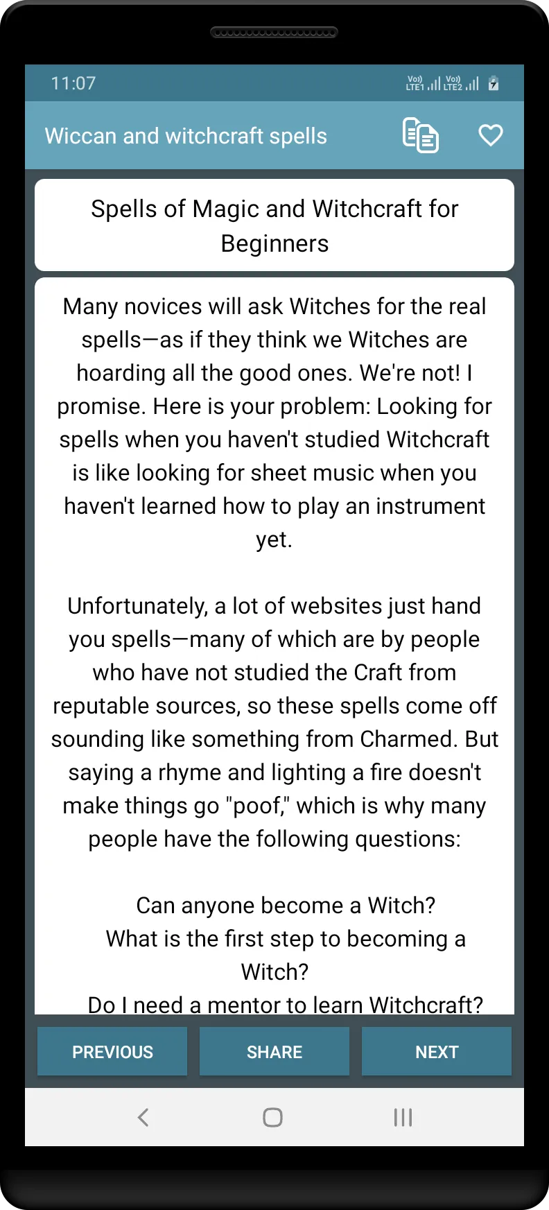 Wiccan and witchcraft spells | Indus Appstore | Screenshot