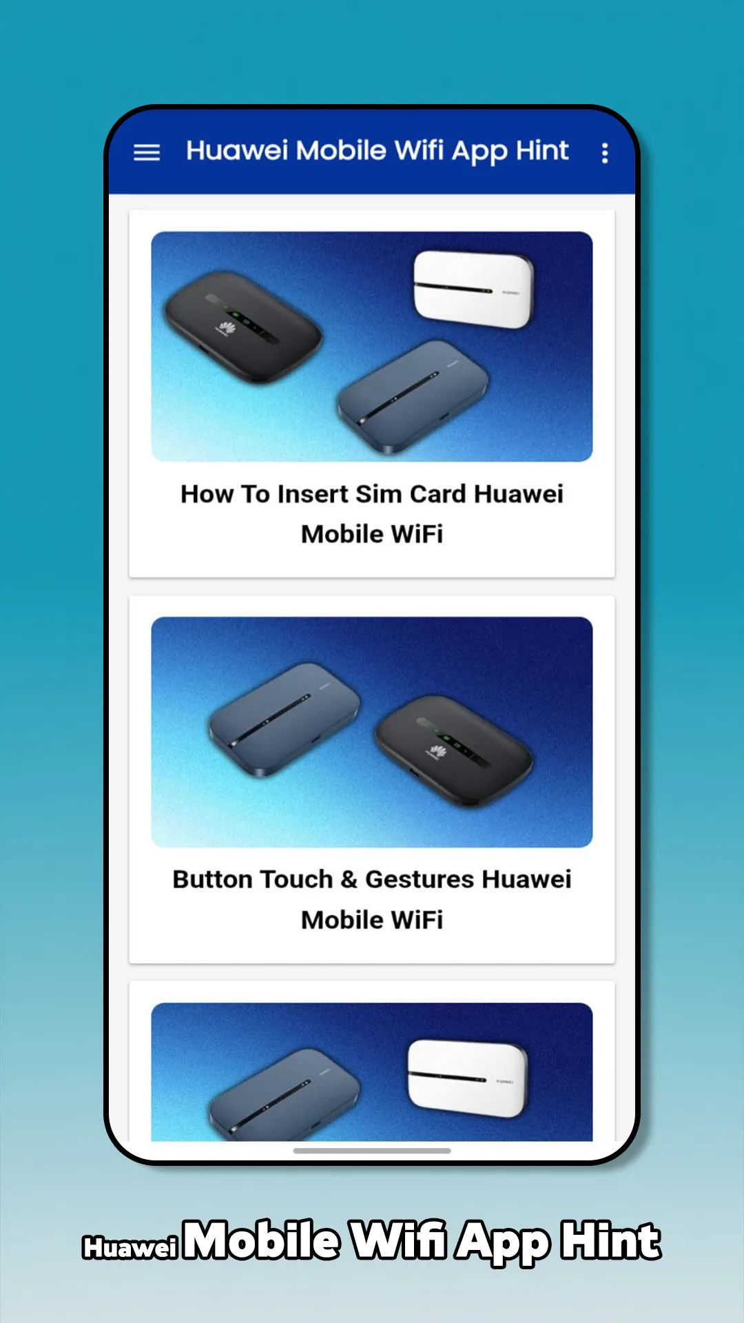 Huawei Mobile WiFi App Hint | Indus Appstore | Screenshot