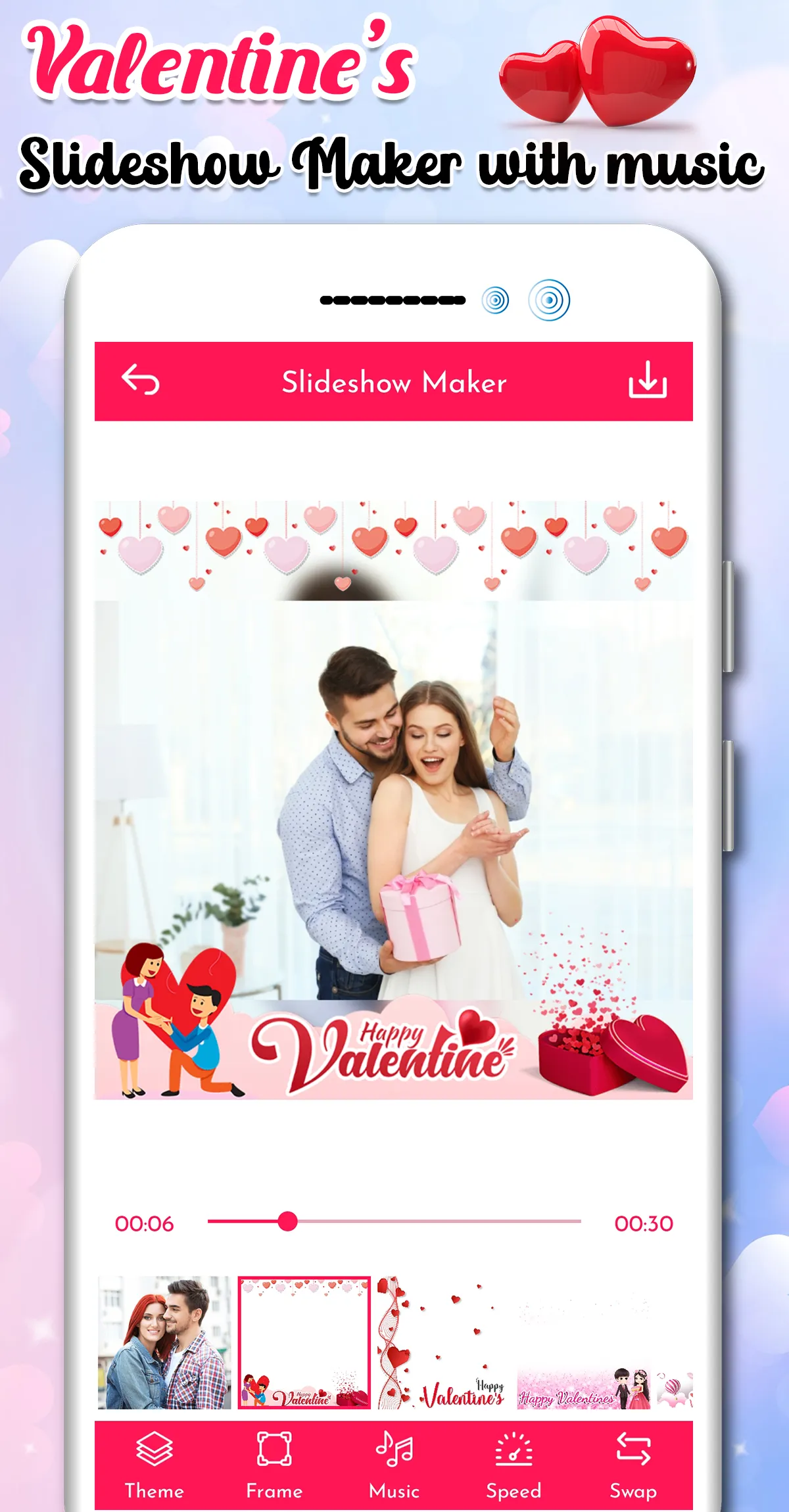 Valentine's Day Video Maker | Indus Appstore | Screenshot