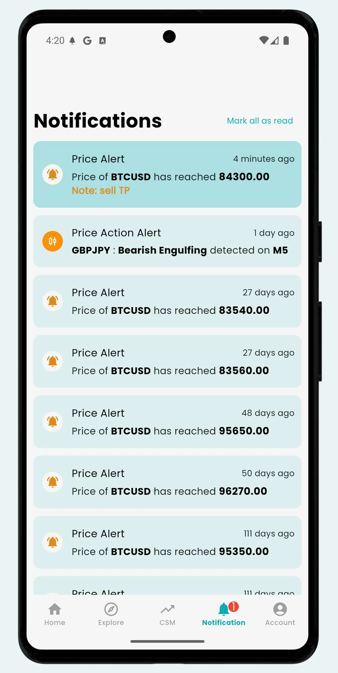 Forex Price Alert | Indus Appstore | Screenshot