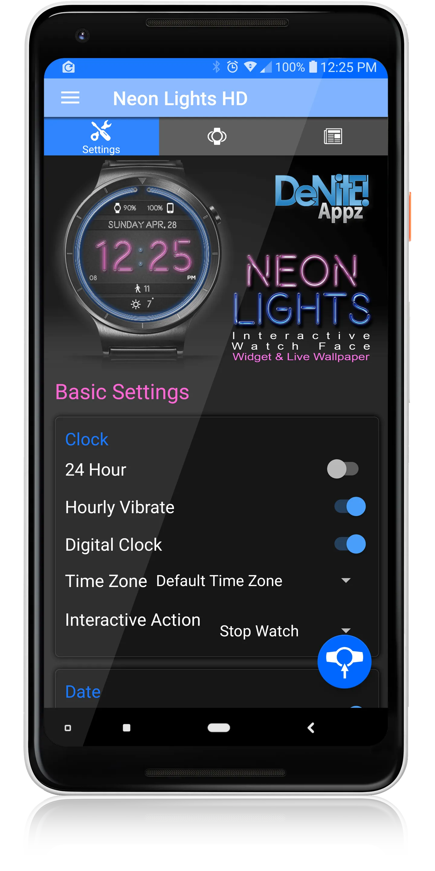 Neon Lights HD Watch Face | Indus Appstore | Screenshot