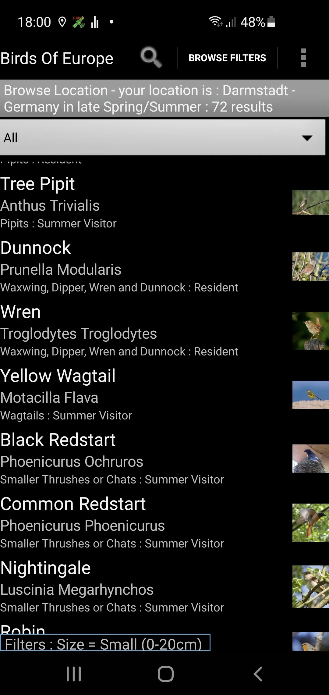 Birds Of Europe Guide | Indus Appstore | Screenshot