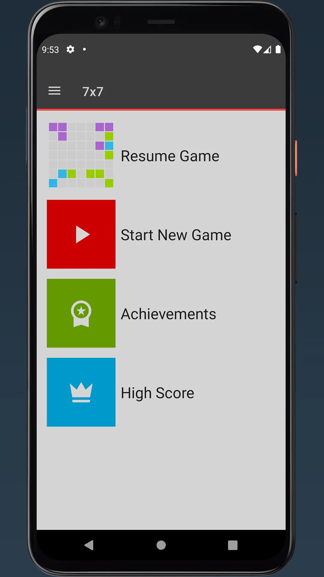7x7 Color Strategy Game | Indus Appstore | Screenshot