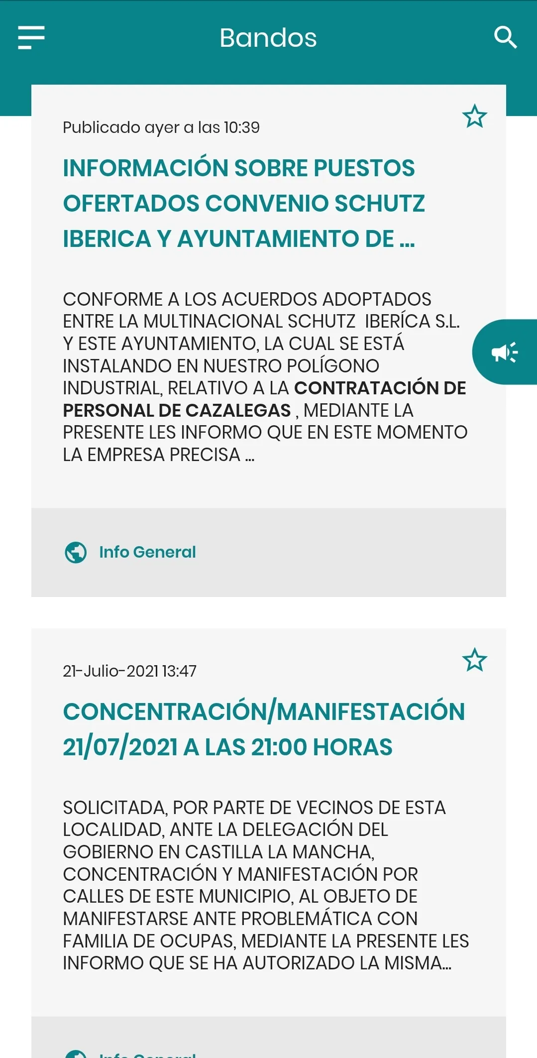 Cazalegas Informa | Indus Appstore | Screenshot