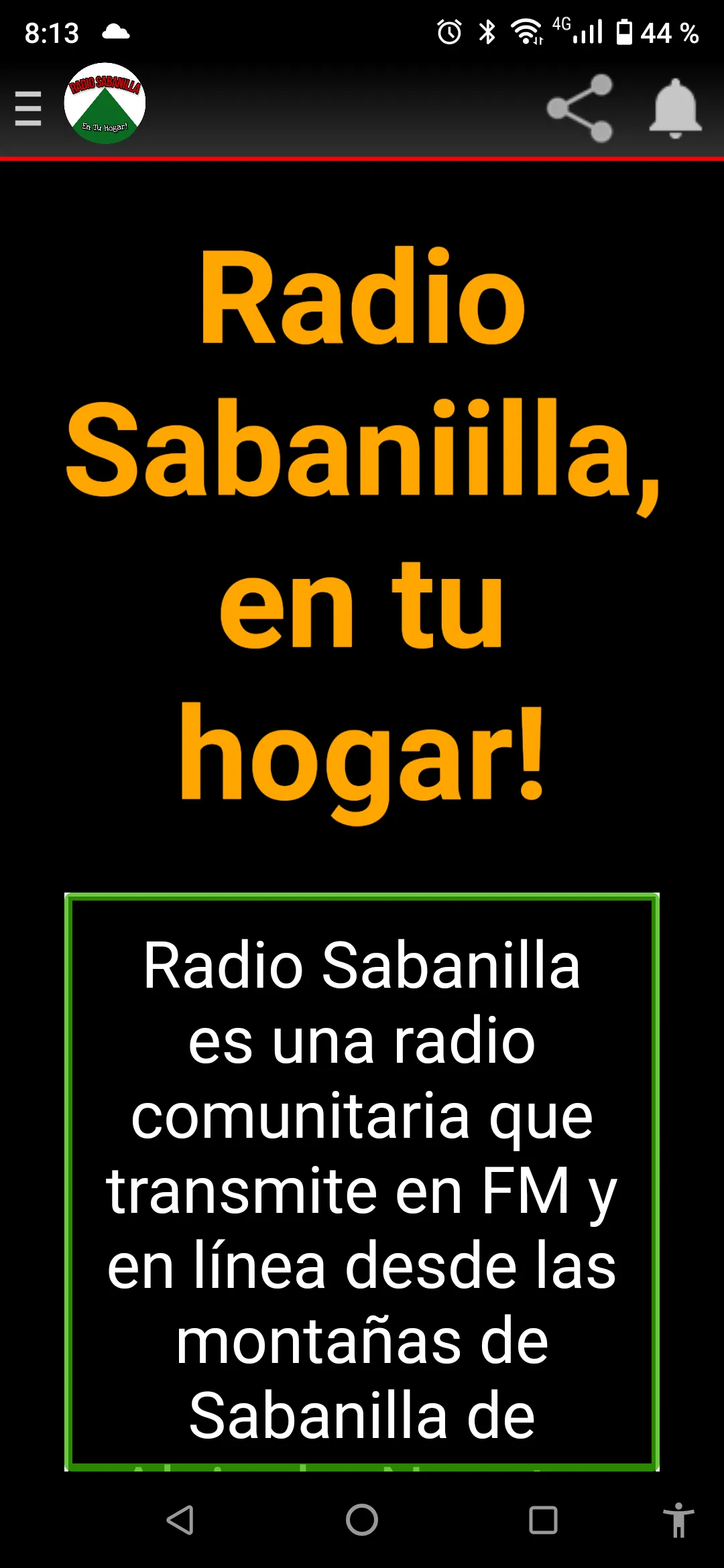 Radio Sabanilla FM | Indus Appstore | Screenshot