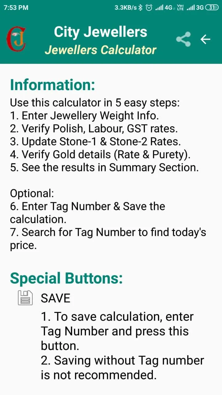 Jewellers Calculator | Indus Appstore | Screenshot