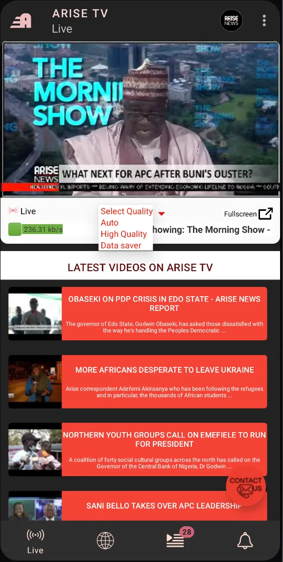 Arise TV | Indus Appstore | Screenshot