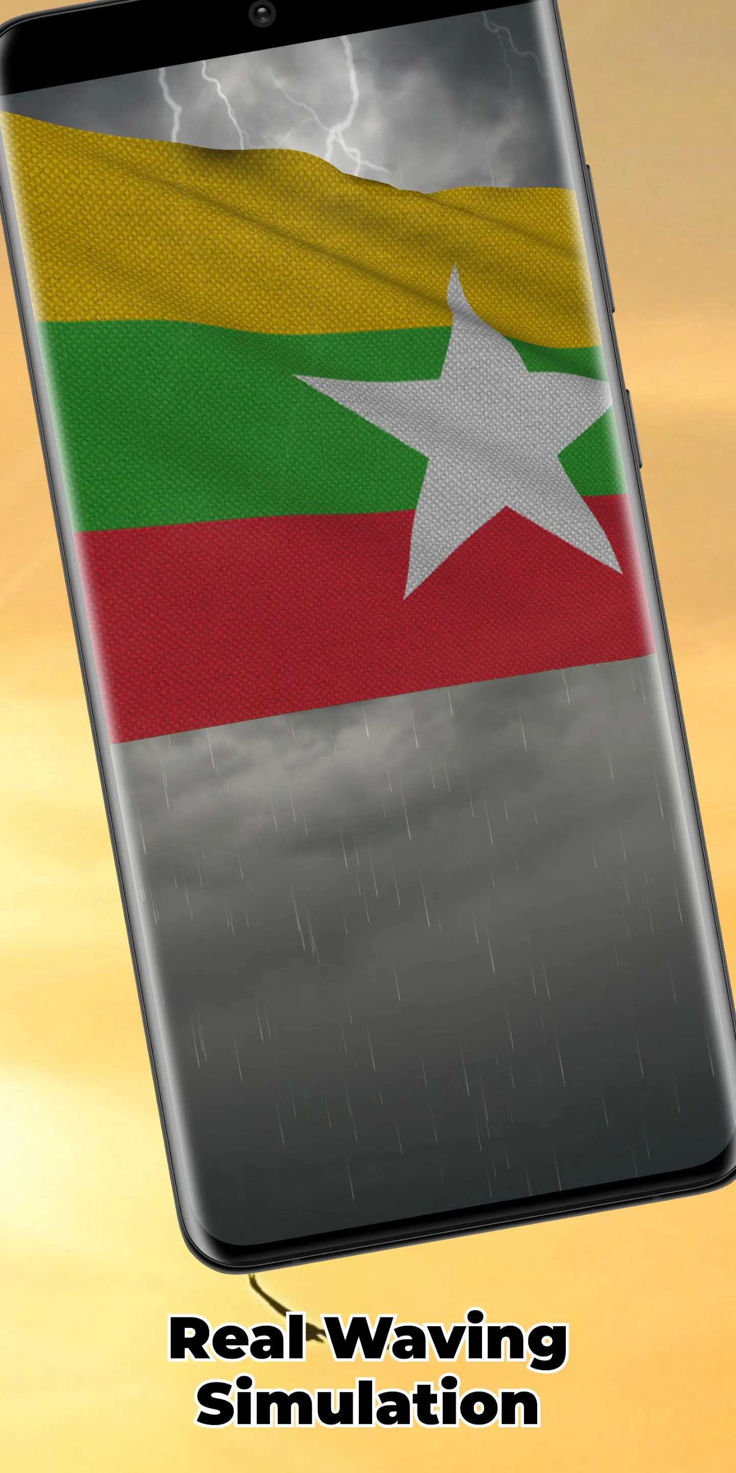 Myanmar Flag Live Wallpaper | Indus Appstore | Screenshot