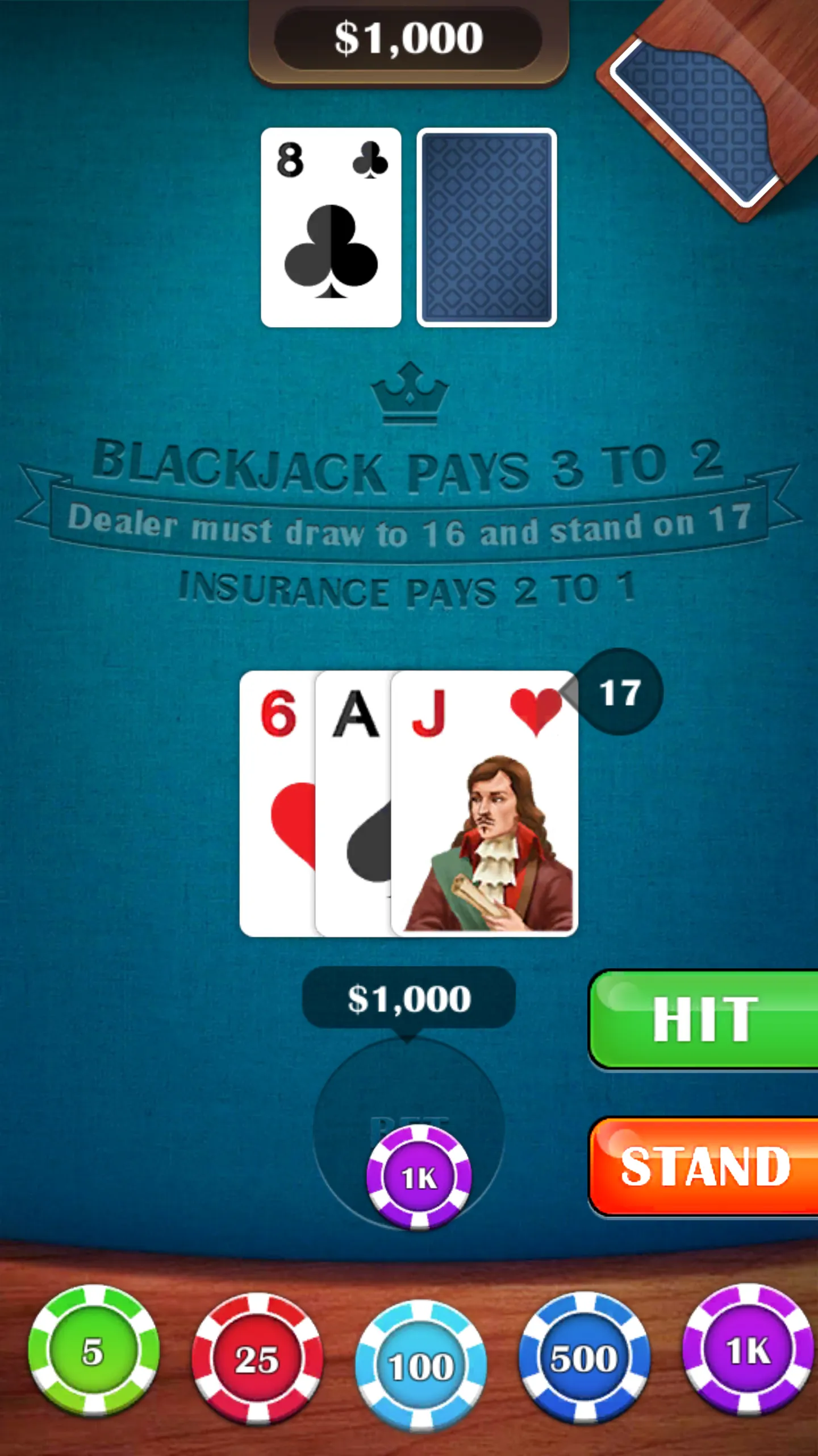 Blackjack 21: casino card game | Indus Appstore | Screenshot