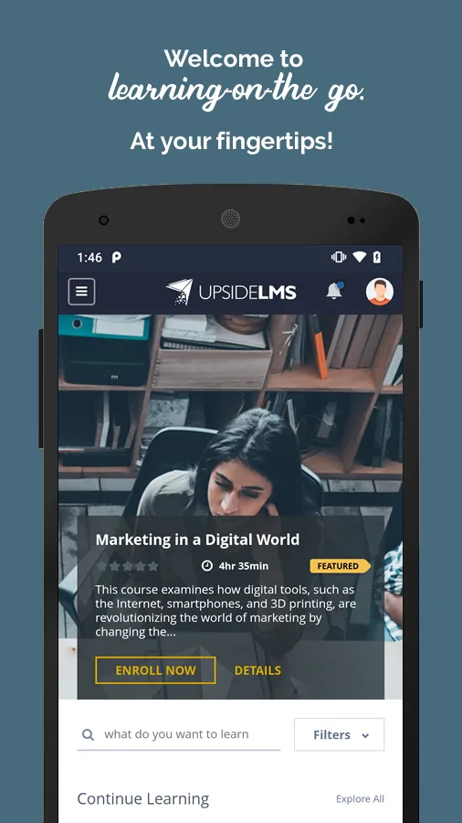 UpsideLMS | Indus Appstore | Screenshot