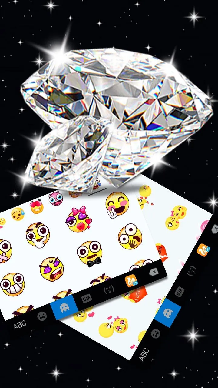 Diamond Live 3D Keyboard Backg | Indus Appstore | Screenshot