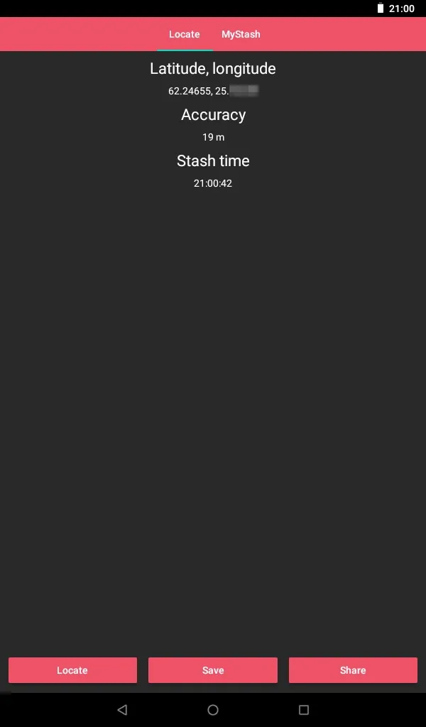MyStash: GPS location finder | Indus Appstore | Screenshot