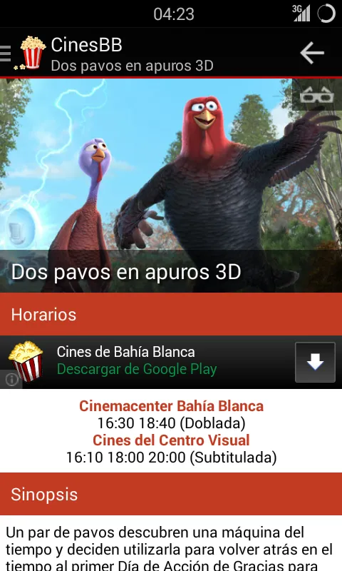 Cartelera Bahía Blanca | Indus Appstore | Screenshot