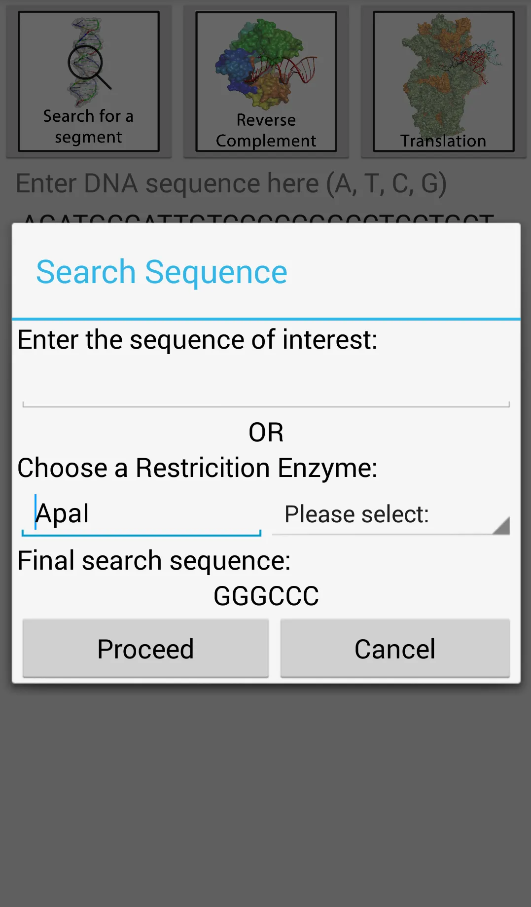 DNA2App - Sequence analyzer | Indus Appstore | Screenshot