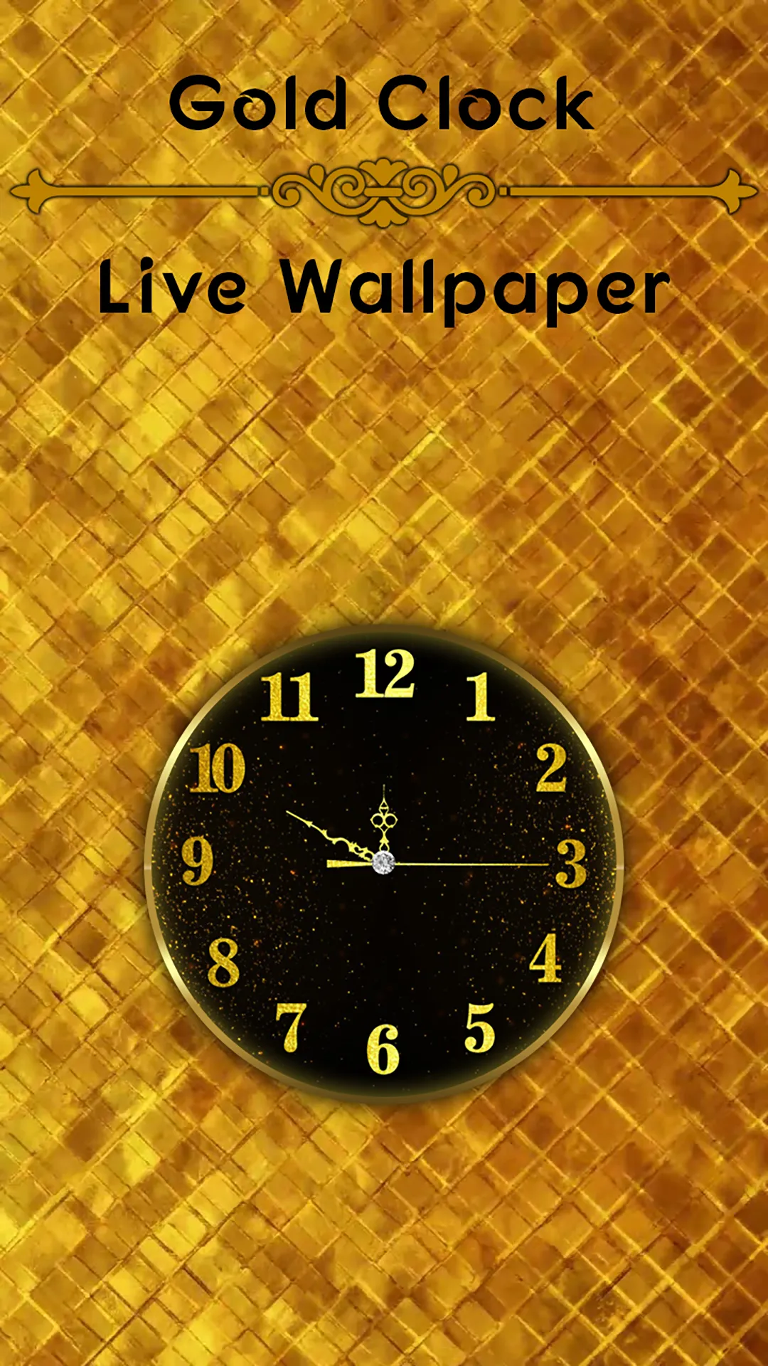 Analog Gold Clock Wallpaper | Indus Appstore | Screenshot