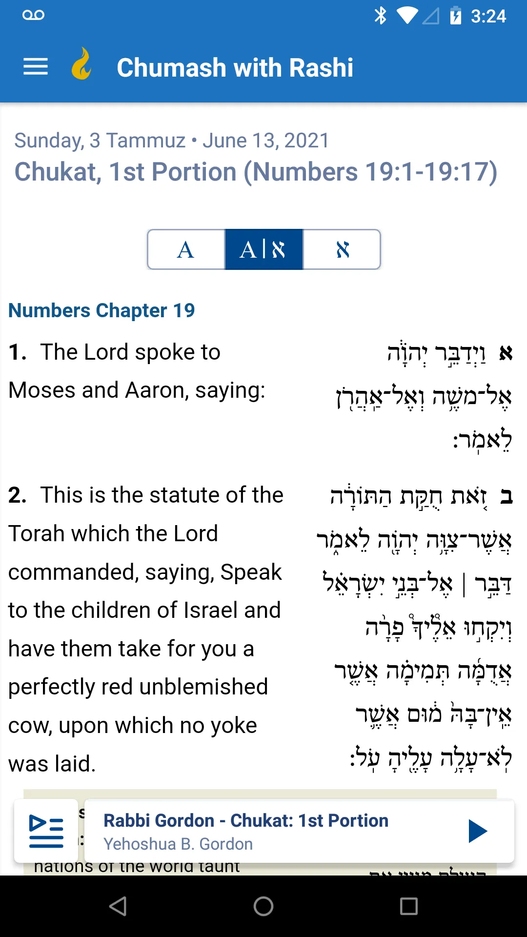 Chabad.org Daily Torah Study | Indus Appstore | Screenshot