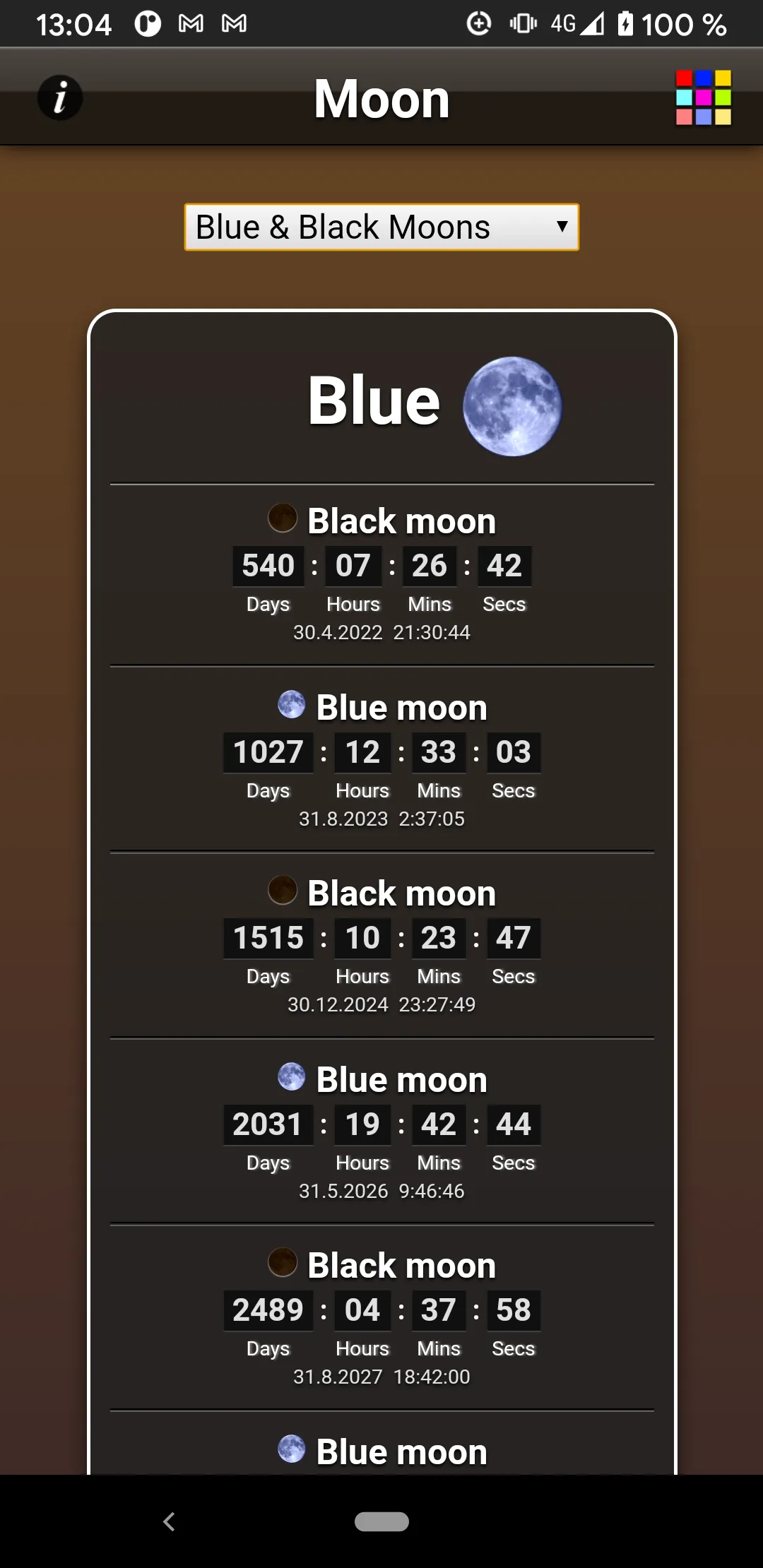 Moon Phases | Indus Appstore | Screenshot