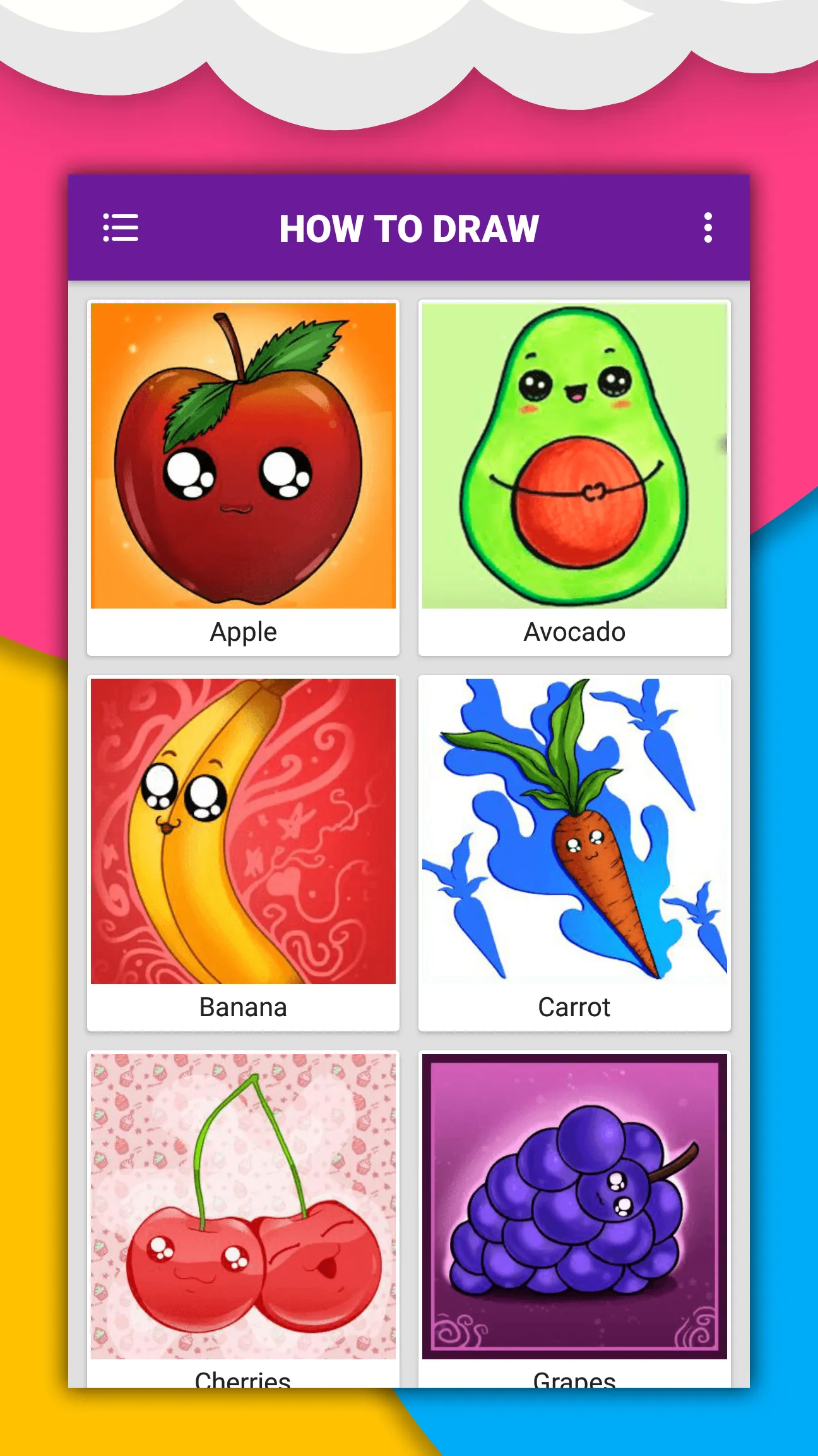 How to draw cute food by steps | Indus Appstore | Screenshot