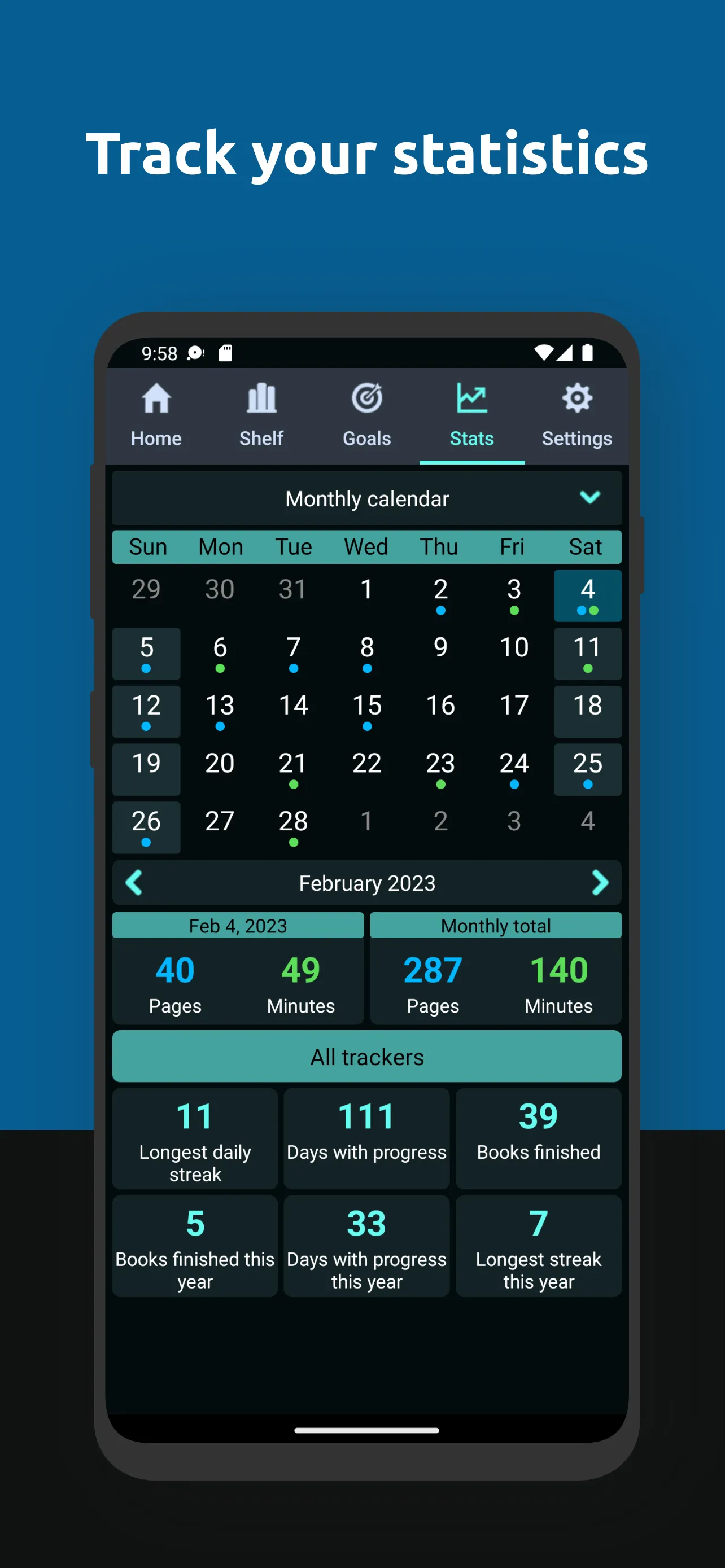 my Reading Record Book Log | Indus Appstore | Screenshot