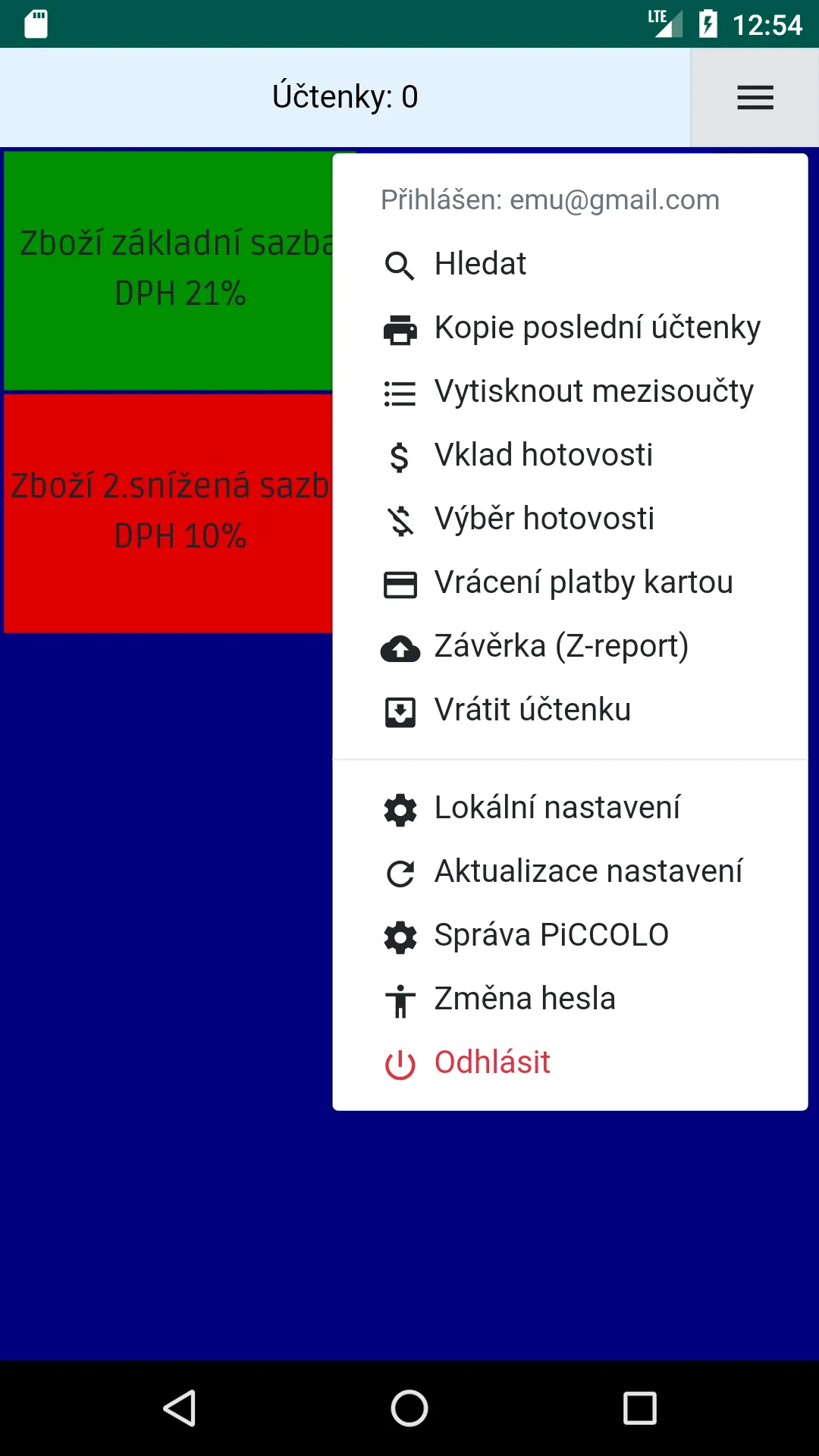 Pokladna PiCCOLO | Indus Appstore | Screenshot