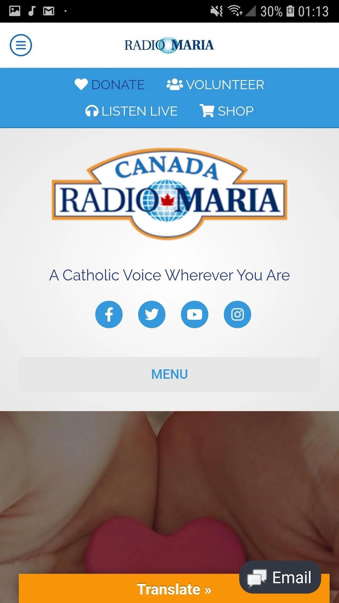 Radio Maria Canada | Indus Appstore | Screenshot