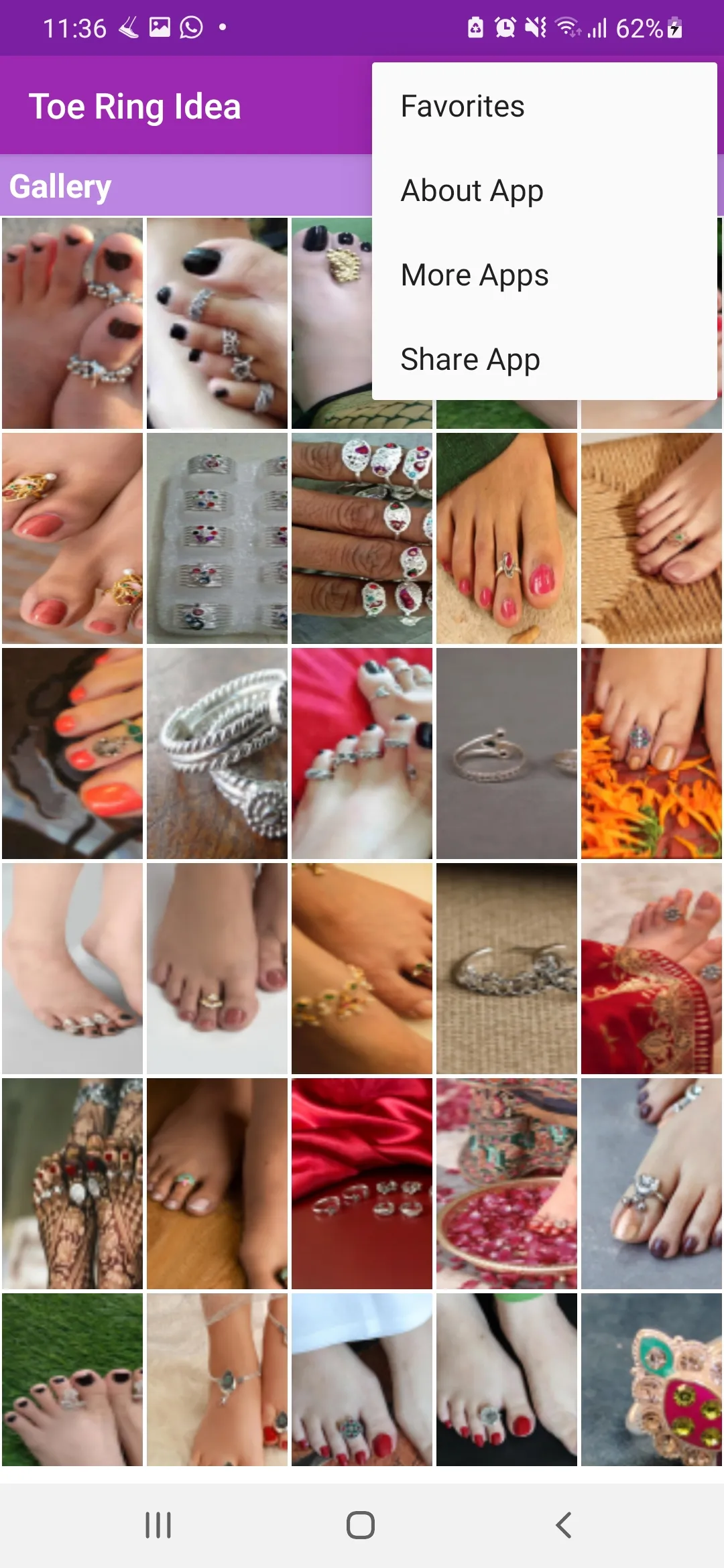 Toe Ring Idea Gallery | Indus Appstore | Screenshot