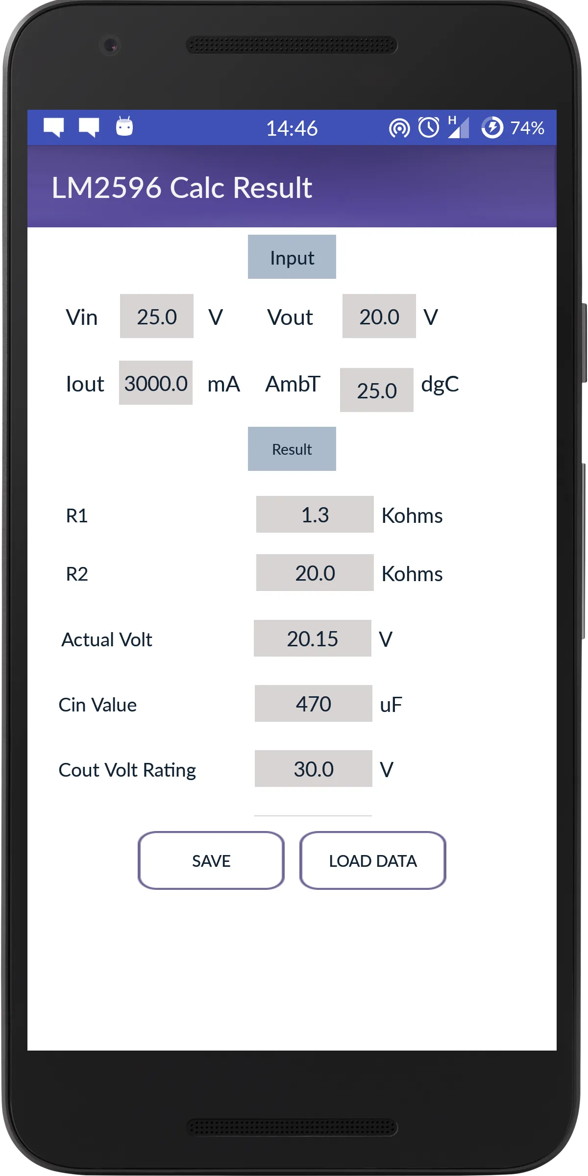 LM2576/96 Calculator | Indus Appstore | Screenshot