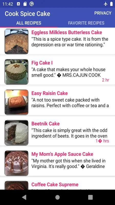 Spice cake recipe | Indus Appstore | Screenshot