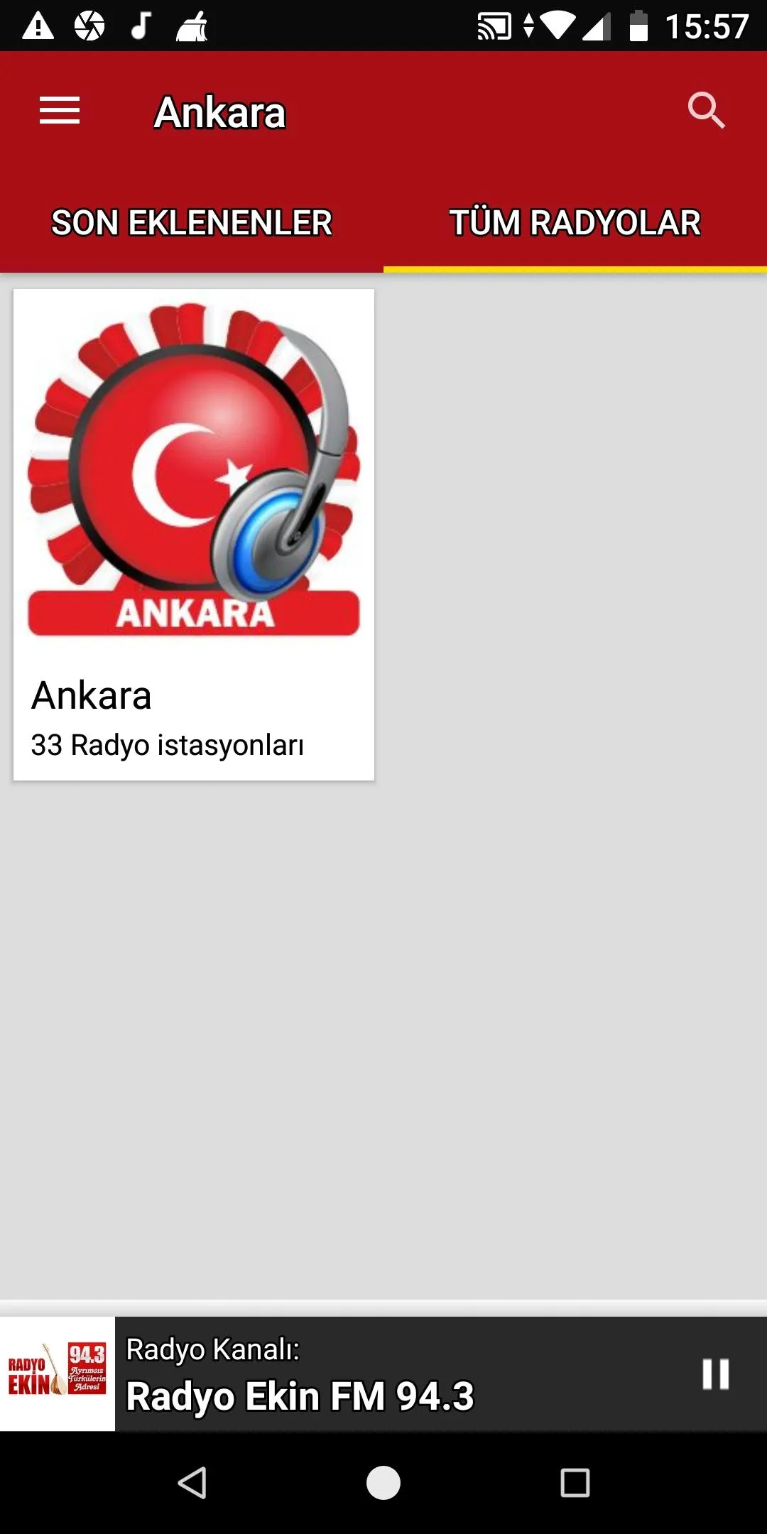 Ankara Radio Stations | Indus Appstore | Screenshot