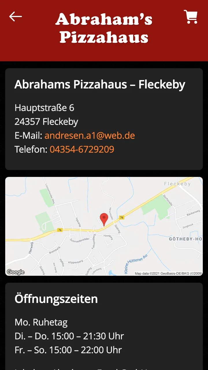 Abrahams Pizzahaus Fleckeby | Indus Appstore | Screenshot