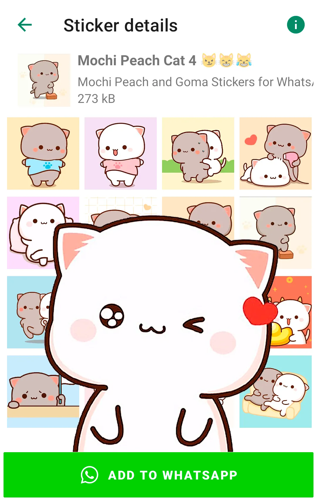 Mochi Cat Stickers WASticker | Indus Appstore | Screenshot