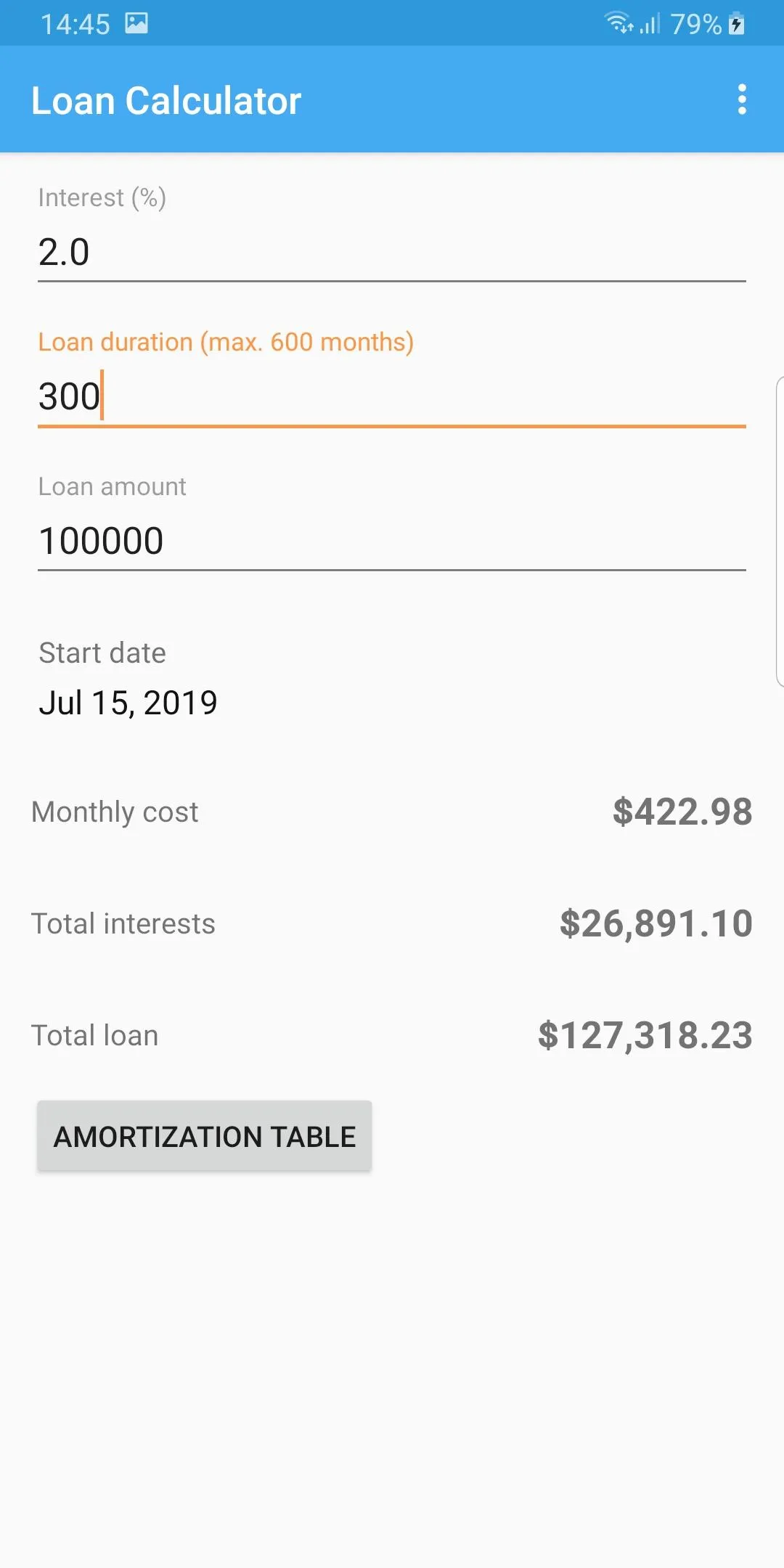 Loan Calculator: Simulate cost | Indus Appstore | Screenshot