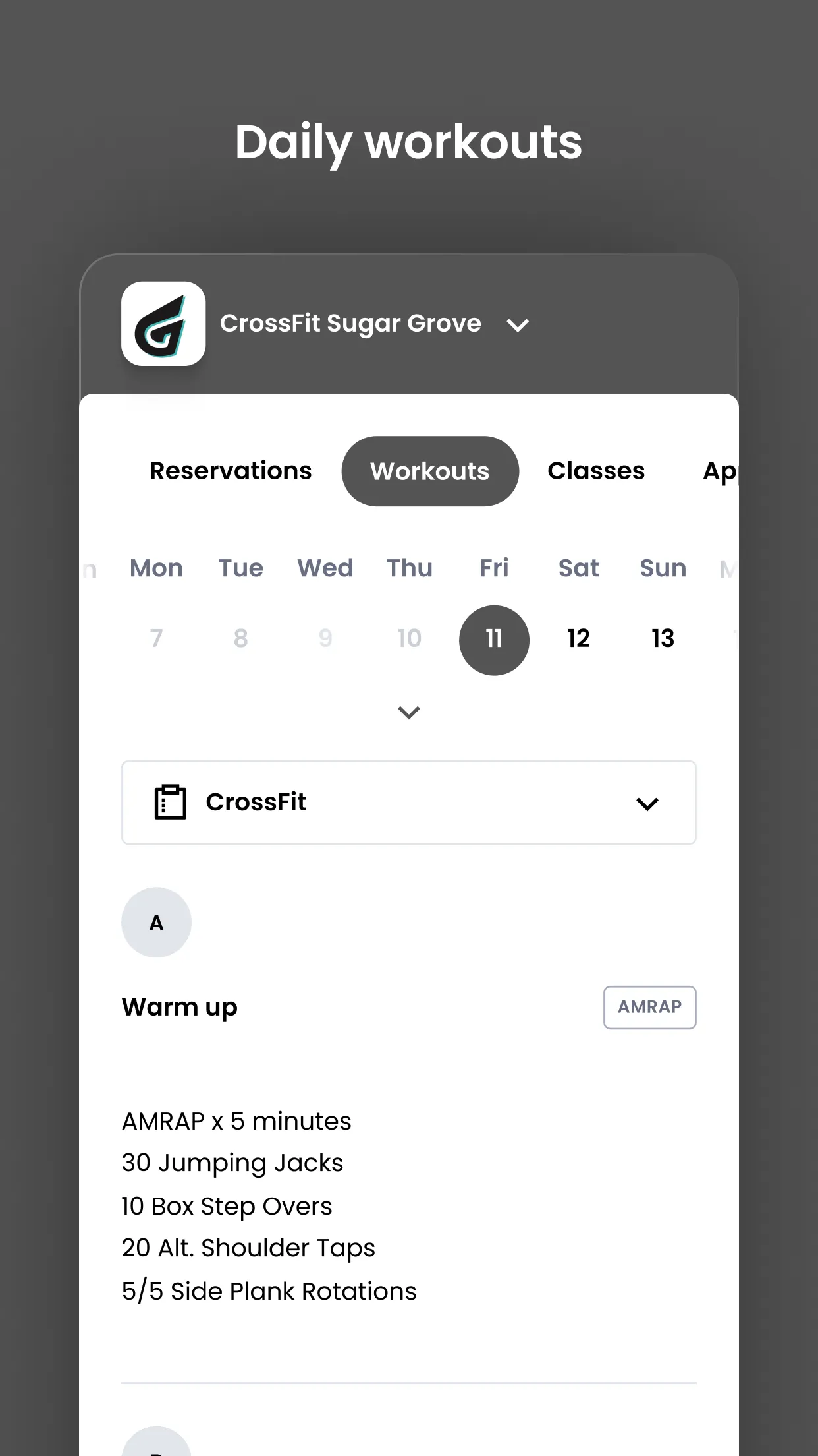 CrossFit Sugar Grove | Indus Appstore | Screenshot