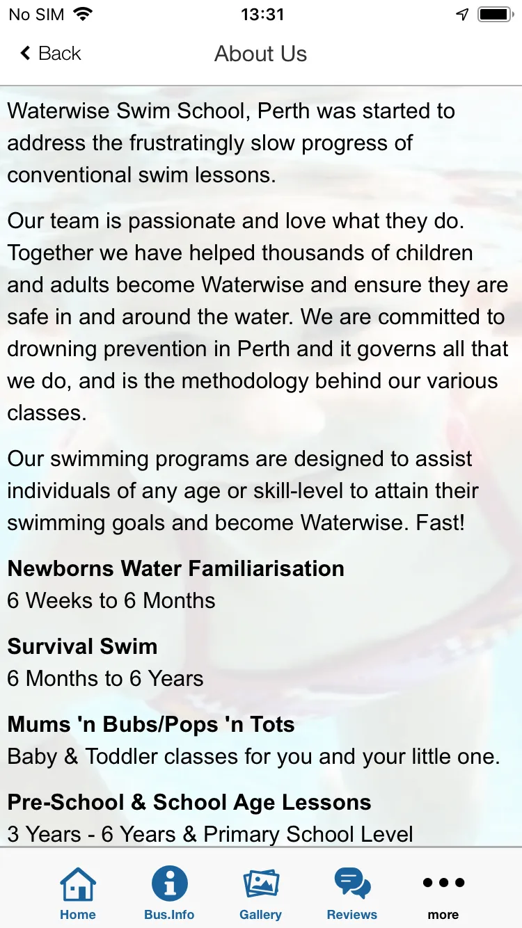 Waterwise Swim School Perth Ap | Indus Appstore | Screenshot