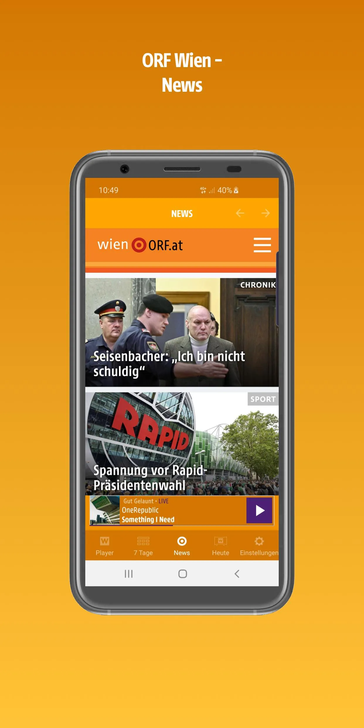 ORF Wien | Indus Appstore | Screenshot