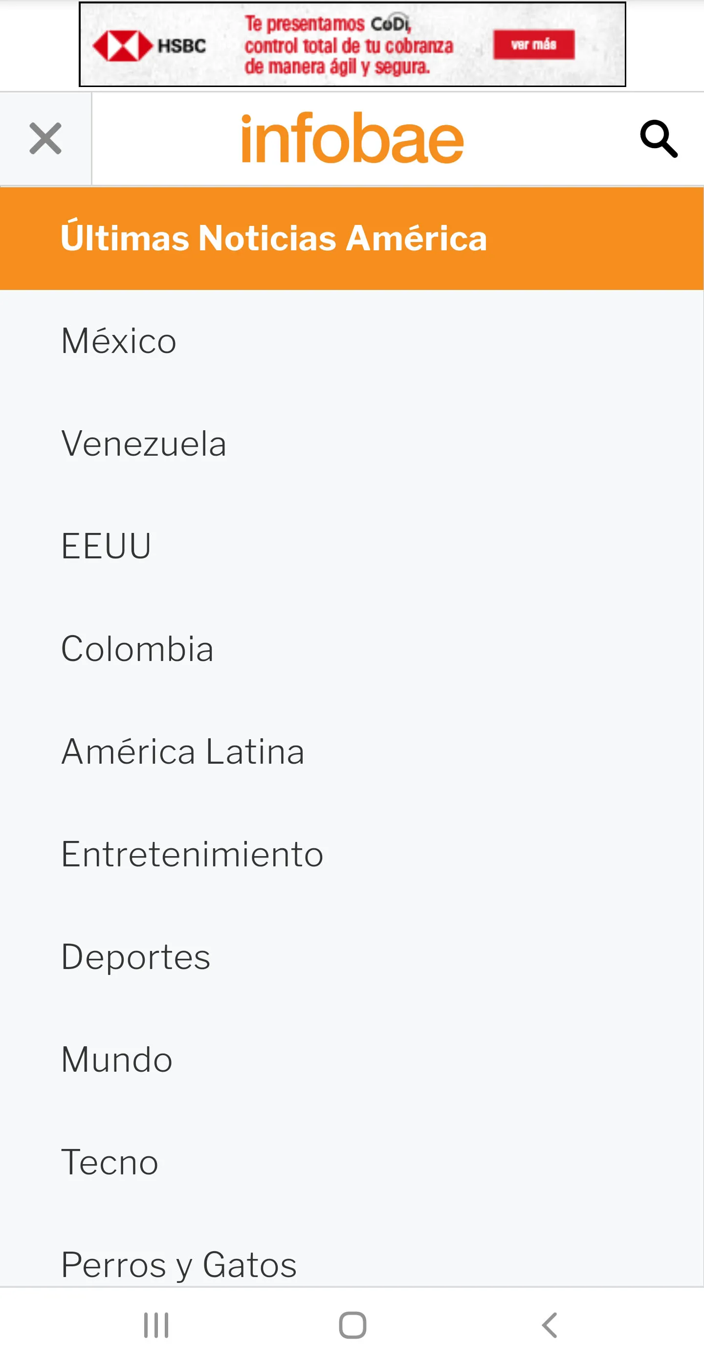 Infobae América | Indus Appstore | Screenshot