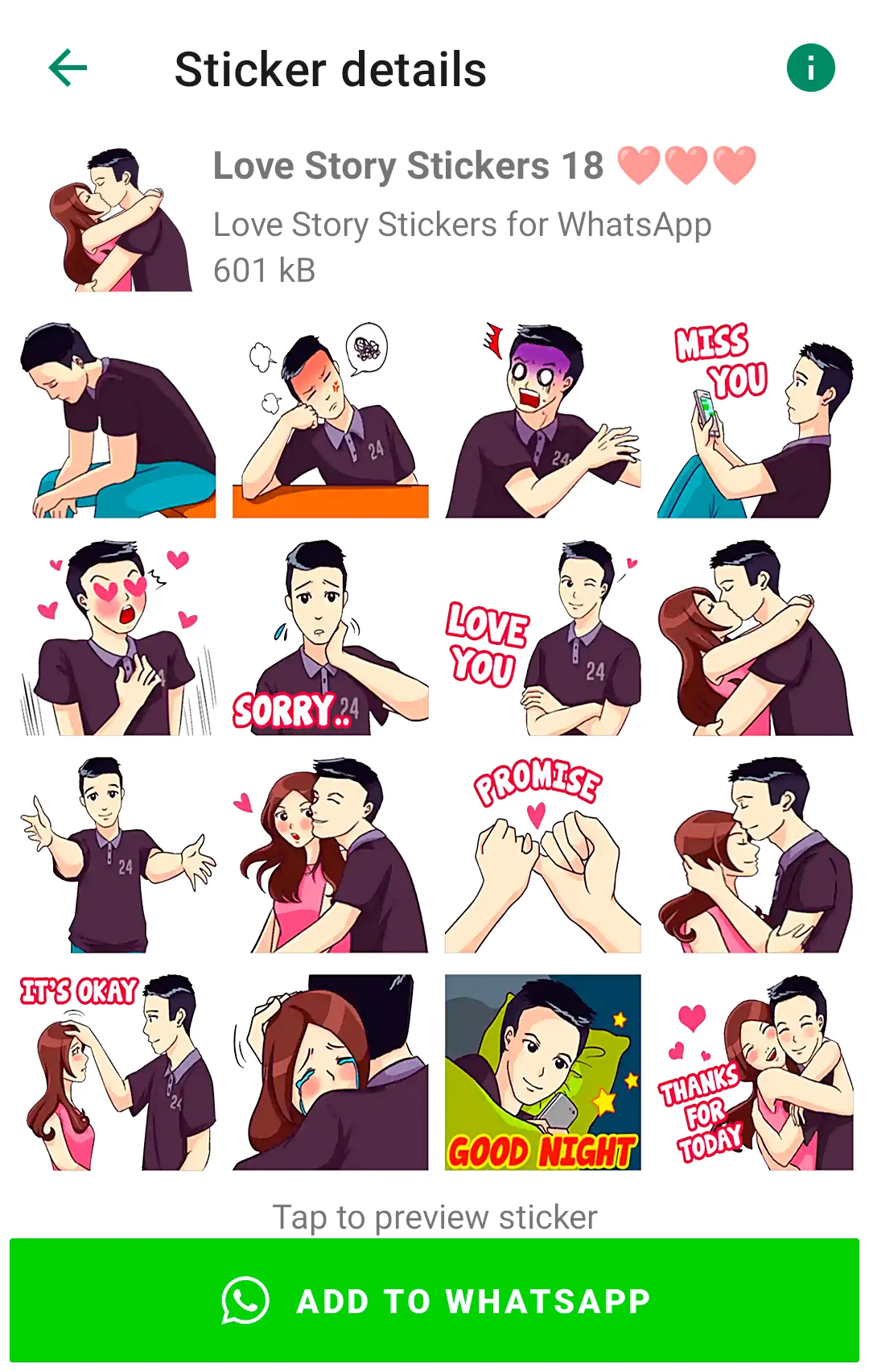 Love Story Stickers WASticker | Indus Appstore | Screenshot