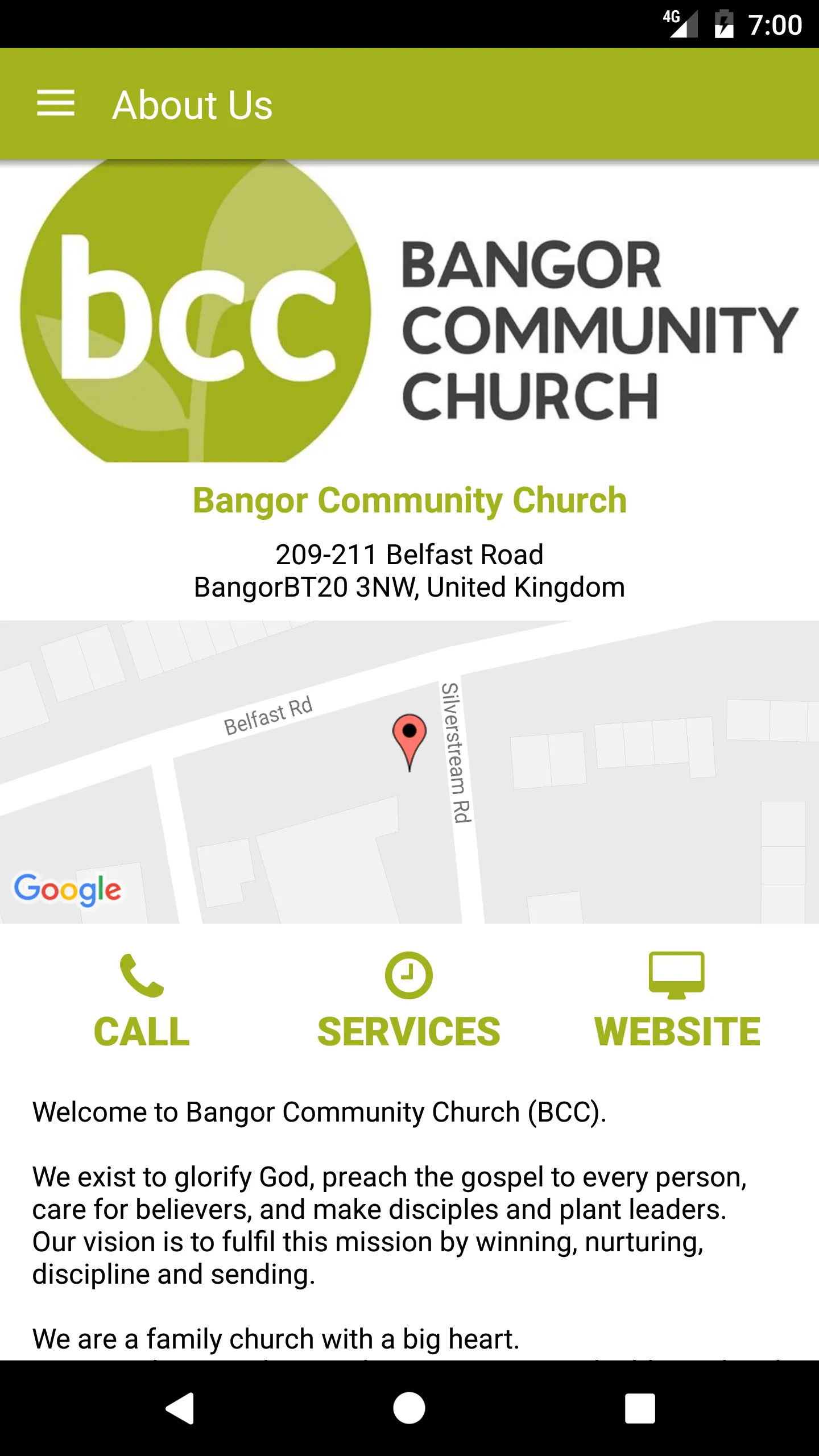 Bangor Community Church | Indus Appstore | Screenshot