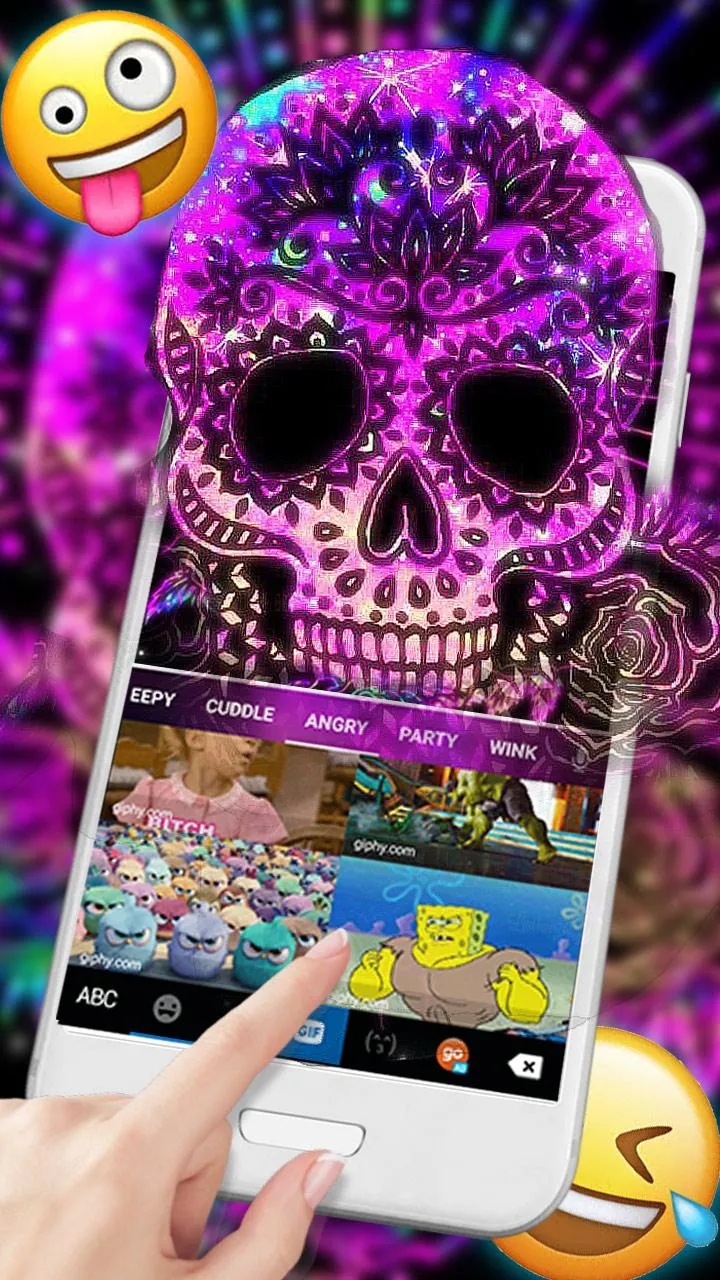 Mandala Sugar Skull Keyboard T | Indus Appstore | Screenshot