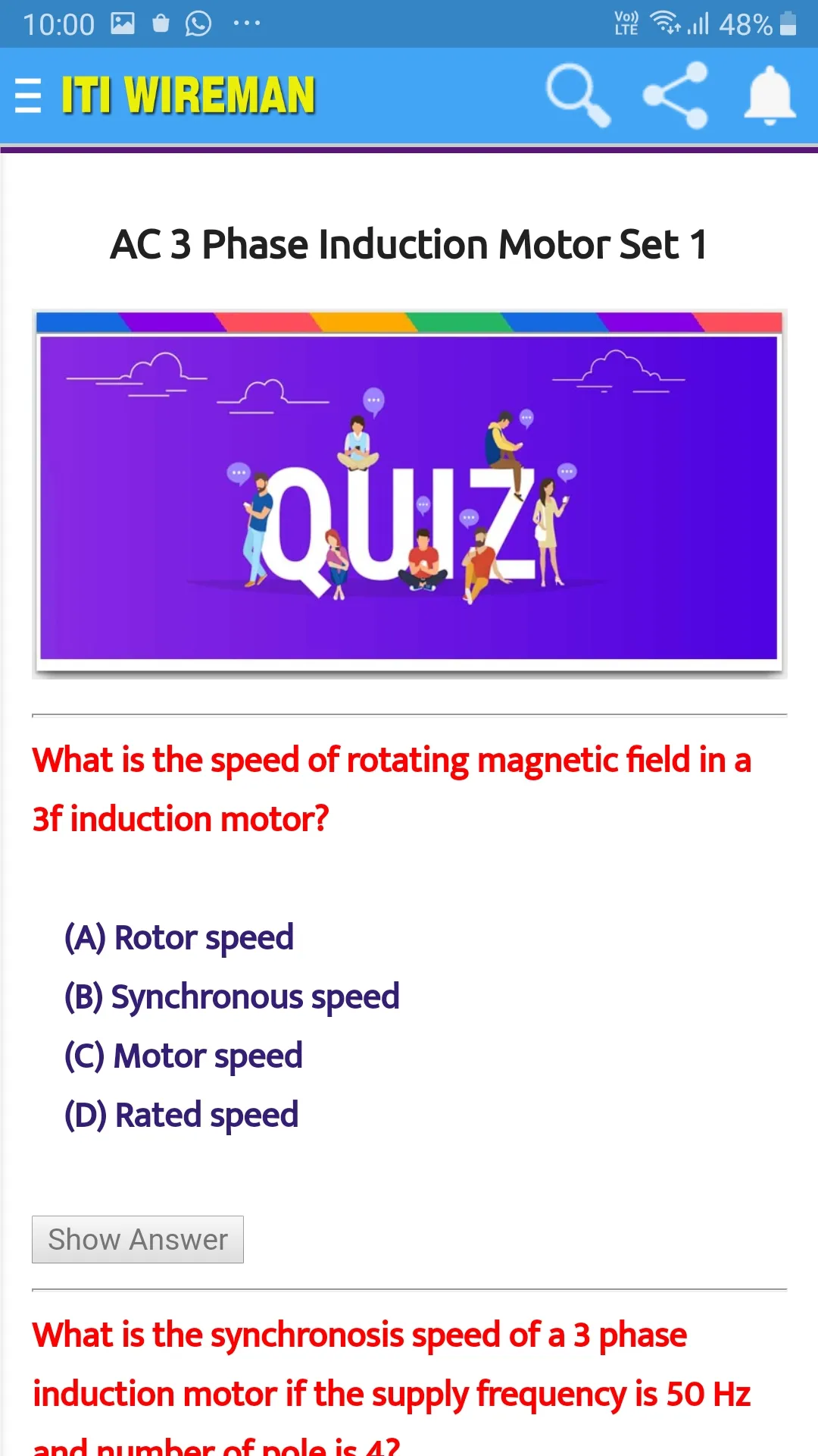 ITI Wireman MCQ Test Bank | Indus Appstore | Screenshot