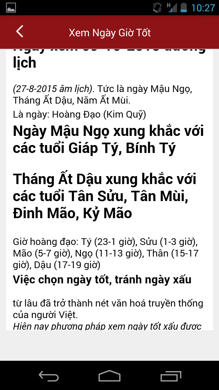 Xem Ngay Tot Xau - Xem Boi | Indus Appstore | Screenshot