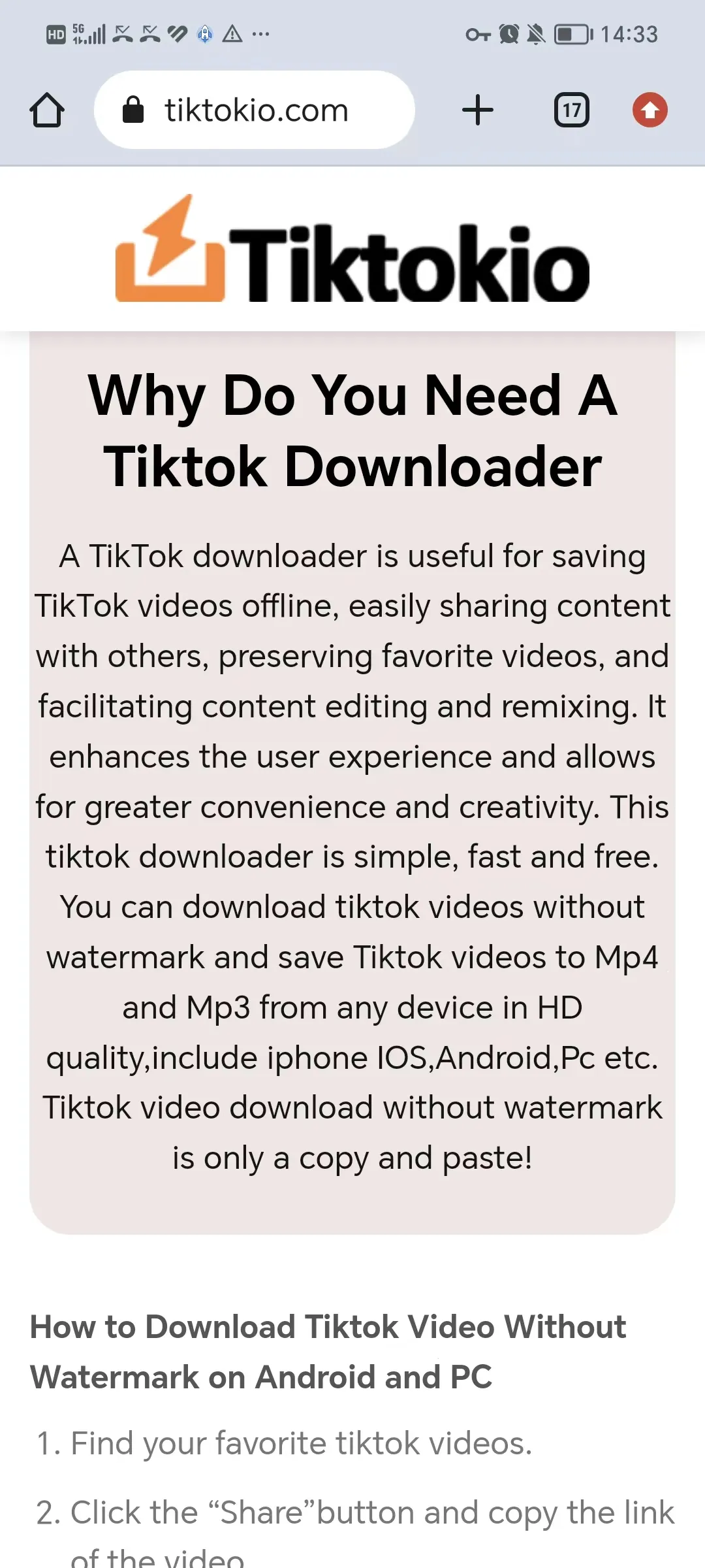 Tiktokio:TT Video Downloader | Indus Appstore | Screenshot