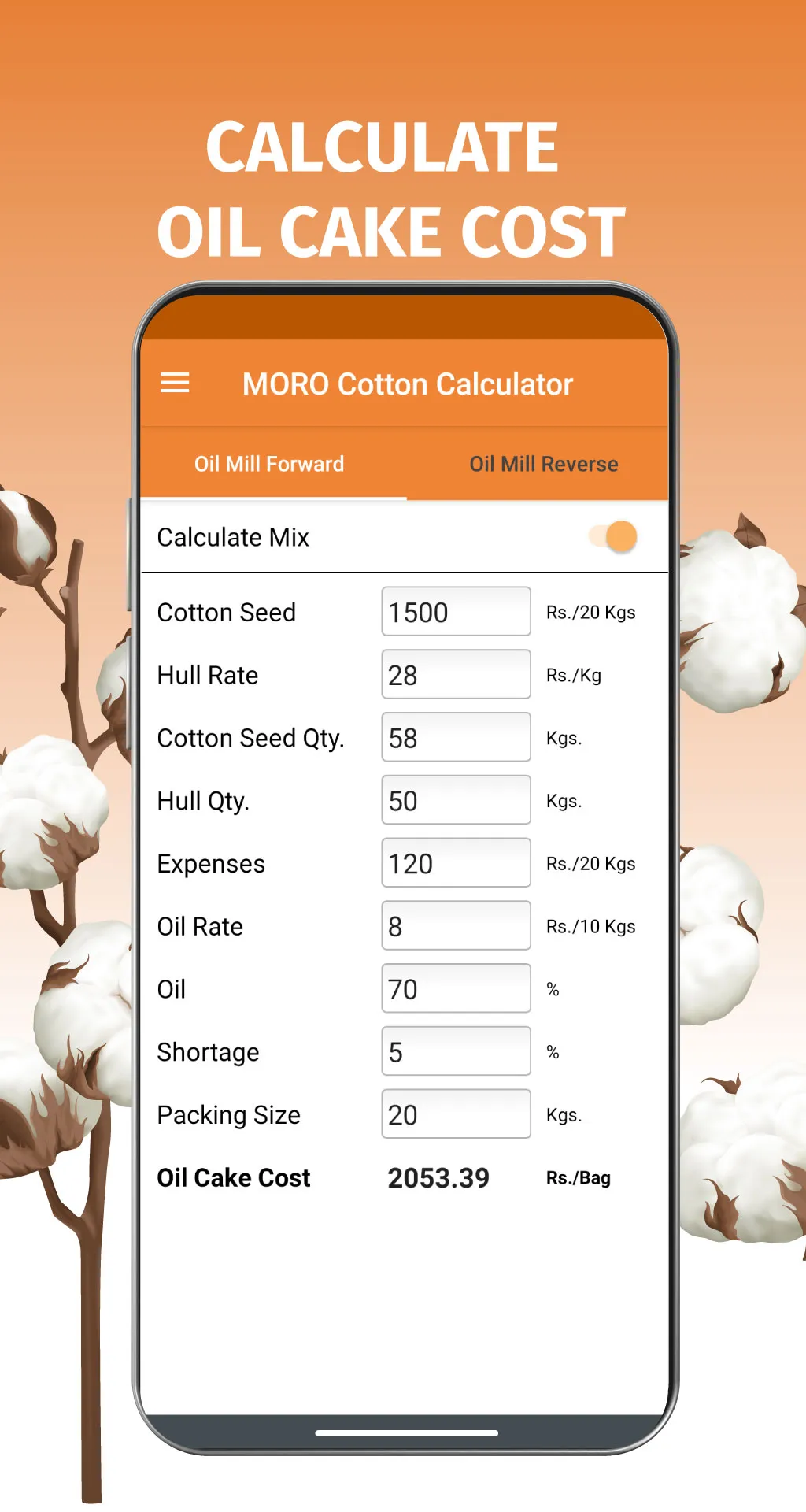 MORO Cotton Calculator | Indus Appstore | Screenshot