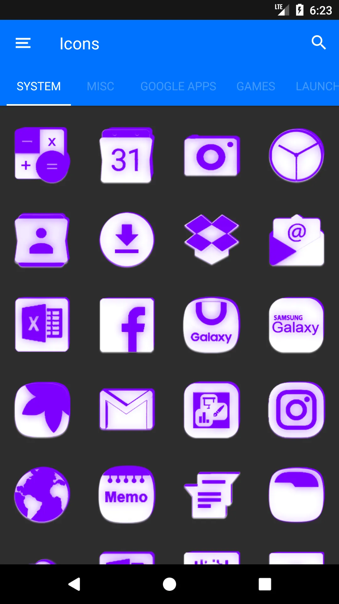 Inverted White Purple IconPack | Indus Appstore | Screenshot