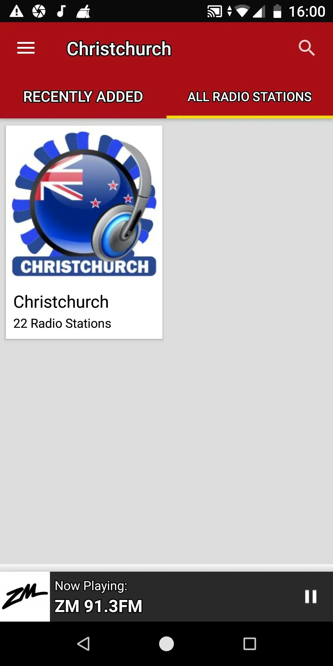 Christchurch Radio Stations | Indus Appstore | Screenshot