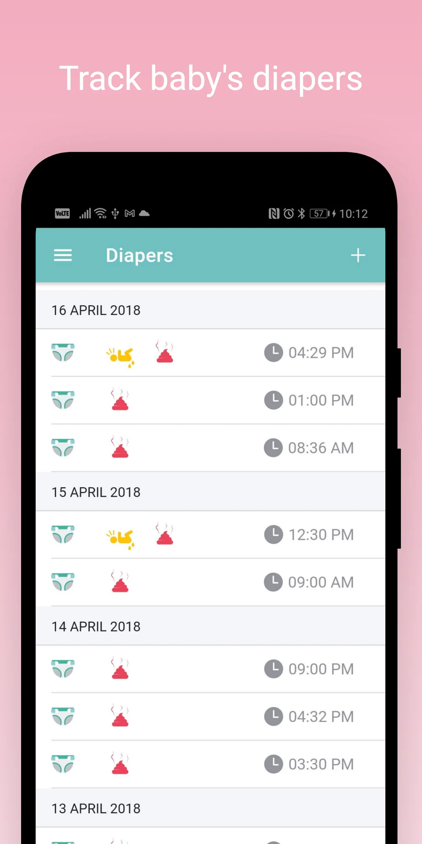 Baby bottle manager : Baby'bib | Indus Appstore | Screenshot