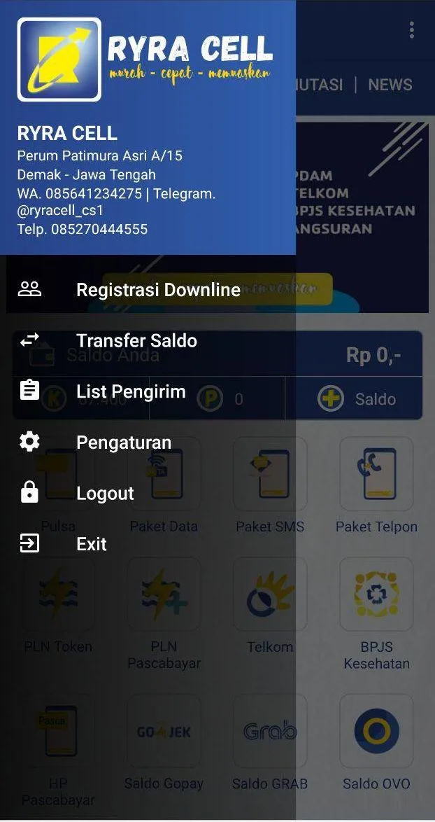 RYRA CELL : Agen Pulsa & PPOB | Indus Appstore | Screenshot