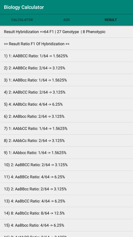 Biology Calculator | Indus Appstore | Screenshot